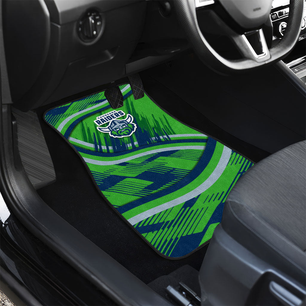 Canberra Raiders Rugby Mascot Car Mats Fierce Athlete Graphic in Sports Style