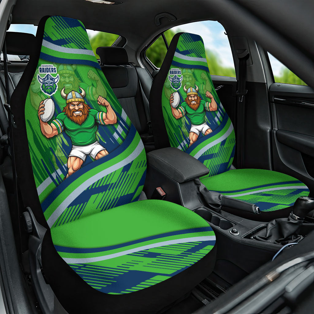 Canberra Raiders Rugby Mascot Car Seat Cover Fierce Athlete Graphic in Sports Style