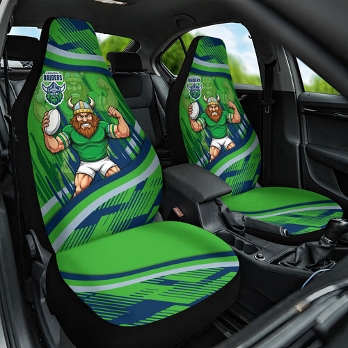 Canberra Raiders Rugby Mascot Car Seat Cover Fierce Athlete Graphic in Sports Style