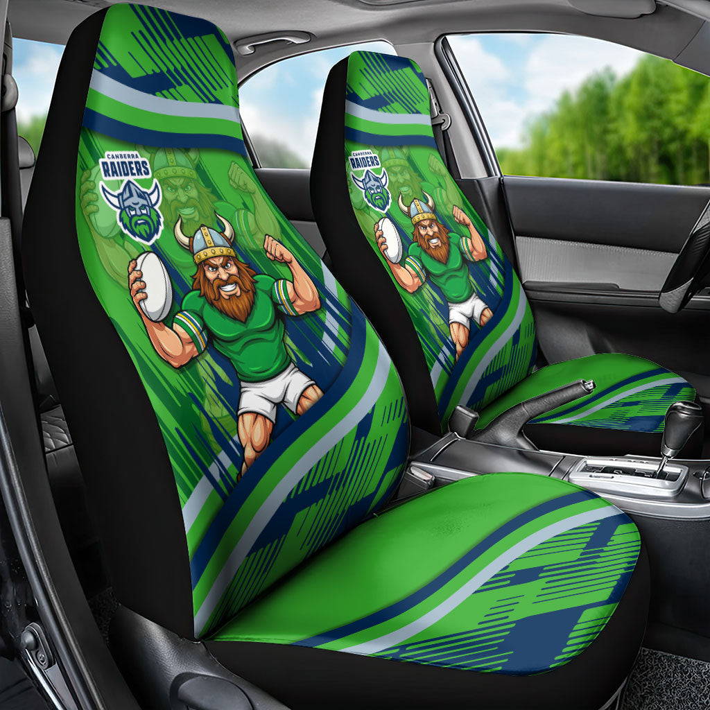 Canberra Raiders Rugby Mascot Car Seat Cover Fierce Athlete Graphic in Sports Style