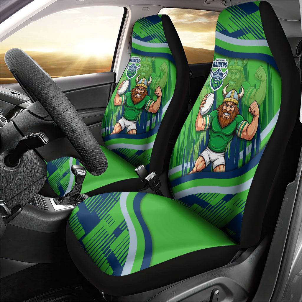 Canberra Raiders Rugby Mascot Car Seat Cover Fierce Athlete Graphic in Sports Style