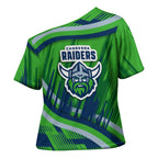 Canberra Raiders Rugby Mascot Cross Shoulder Shirt Fierce Athlete Graphic in Sports Style