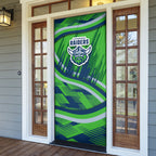Canberra Raiders Rugby Mascot Door Cover Fierce Athlete Graphic in Sports Style