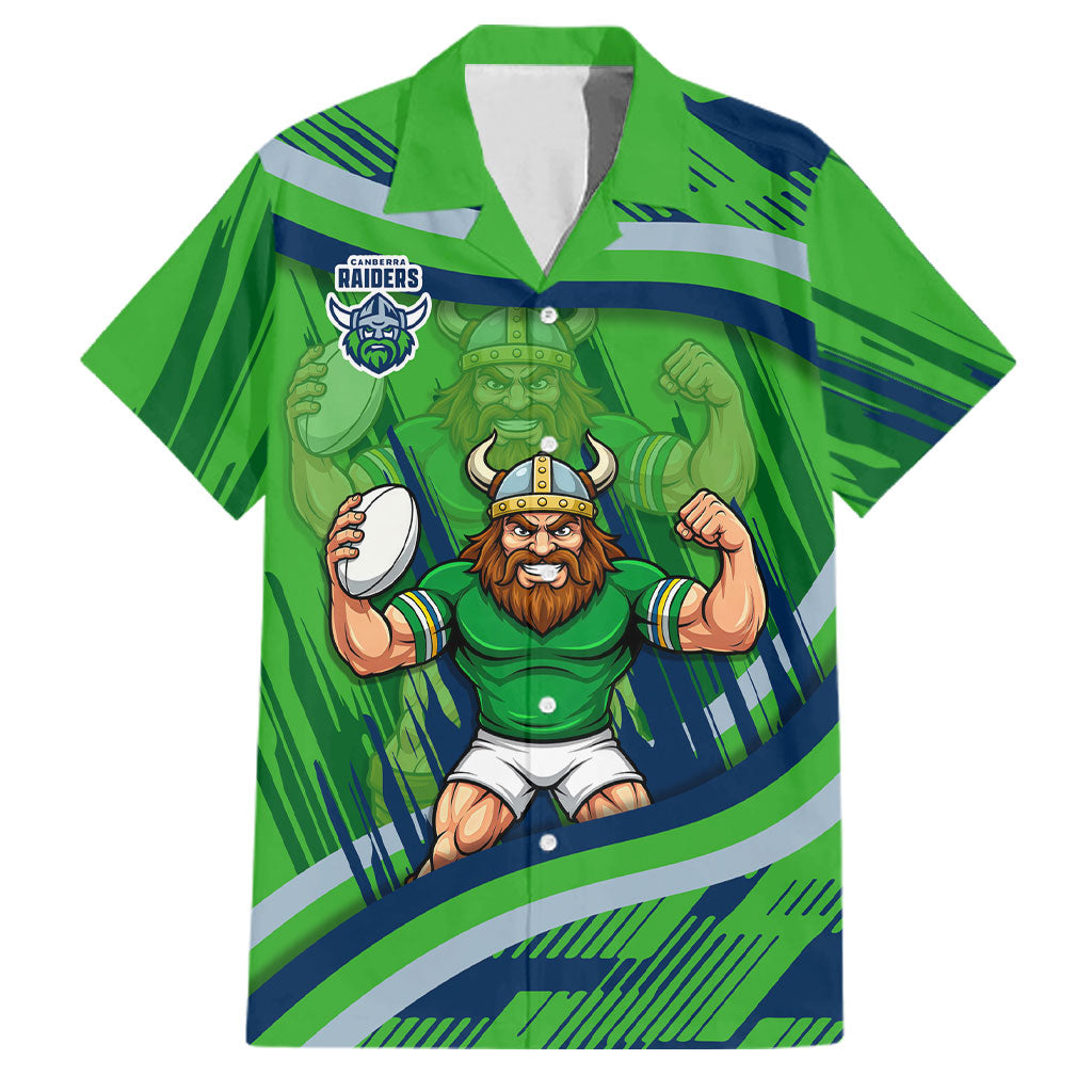 Canberra Raiders Rugby Mascot Family Matching Tank Maxi Dress and Hawaiian Shirt Fierce Athlete Graphic in Sports Style