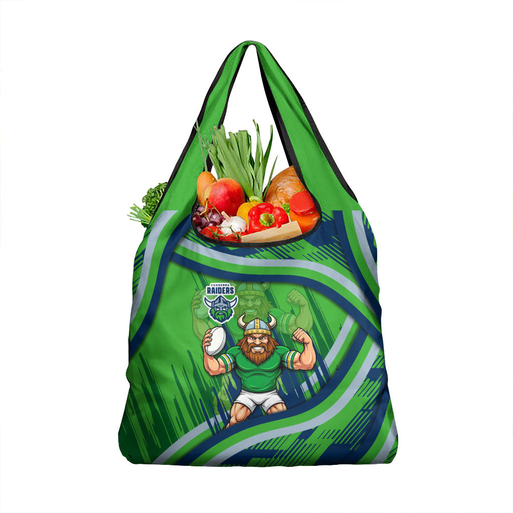 Canberra Raiders Rugby Mascot Grocery Bag Fierce Athlete Graphic in Sports Style