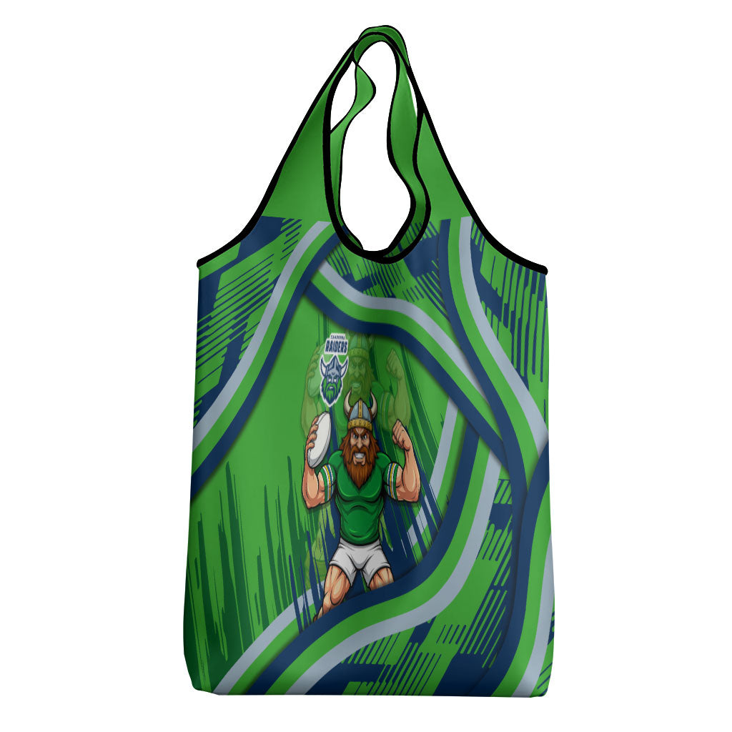 Canberra Raiders Rugby Mascot Grocery Bag Fierce Athlete Graphic in Sports Style