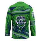 Canberra Raiders Rugby Mascot Hockey Jersey Fierce Athlete Graphic in Sports Style