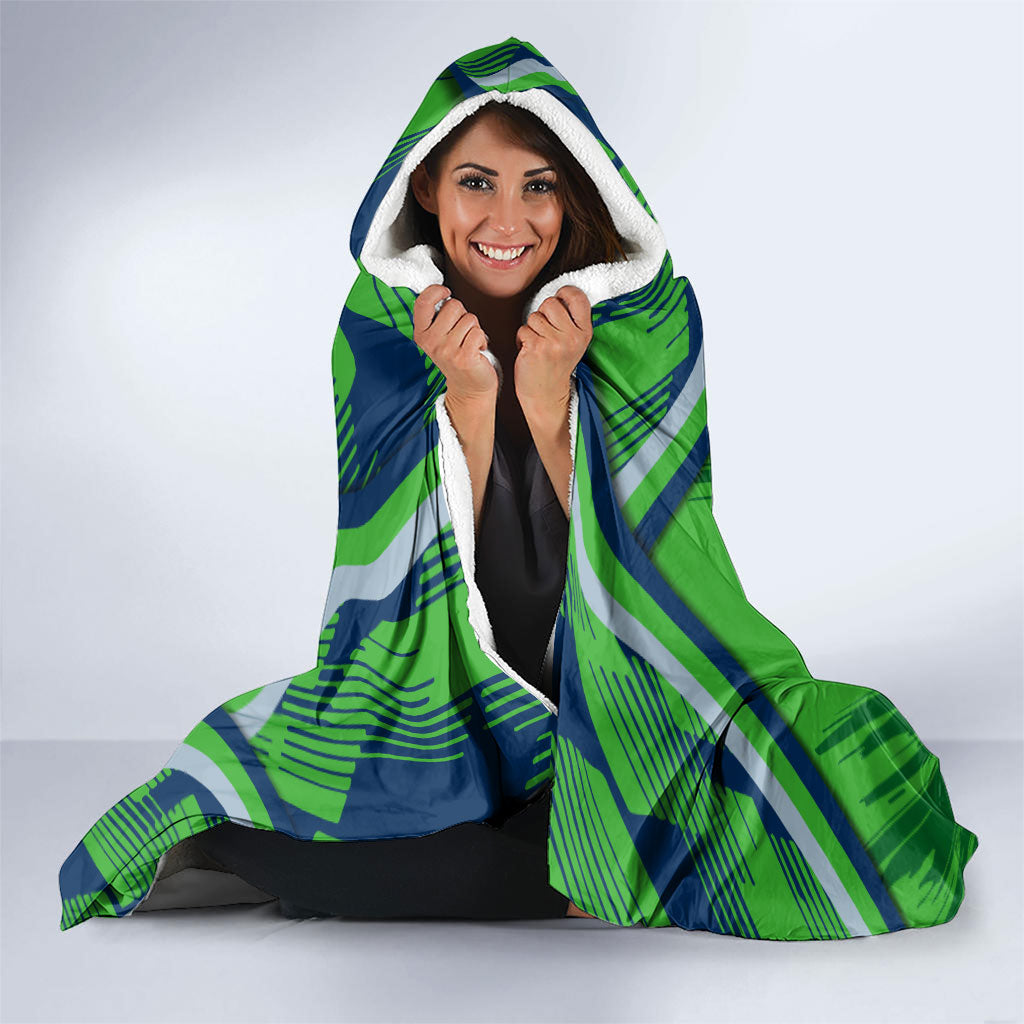 Canberra Raiders Rugby Mascot Hooded Blanket Fierce Athlete Graphic in Sports Style