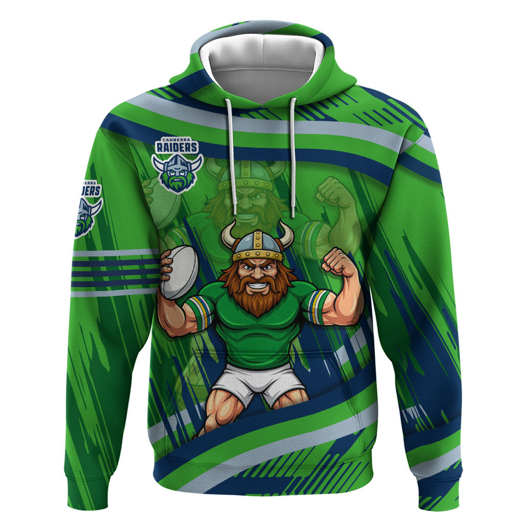 Canberra Raiders Rugby Mascot Hoodie Fierce Athlete Graphic in Sports Style
