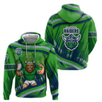 Canberra Raiders Rugby Mascot Hoodie Fierce Athlete Graphic in Sports Style