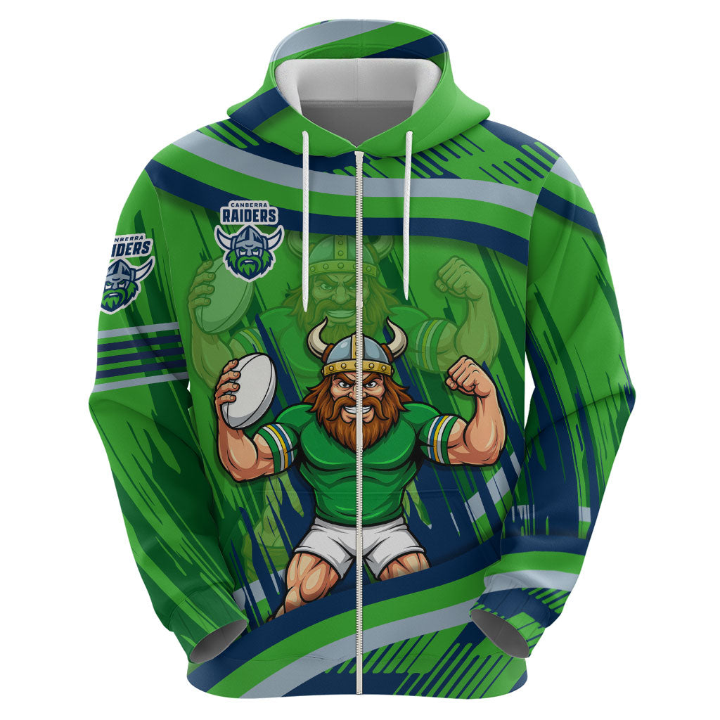 Canberra Raiders Rugby Mascot Hoodie Fierce Athlete Graphic in Sports Style