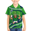 Canberra Raiders Rugby Mascot Kid Hawaiian Shirt Fierce Athlete Graphic in Sports Style