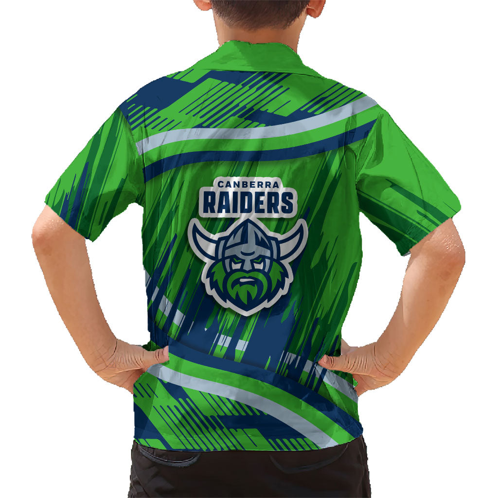 Canberra Raiders Rugby Mascot Kid Hawaiian Shirt Fierce Athlete Graphic in Sports Style