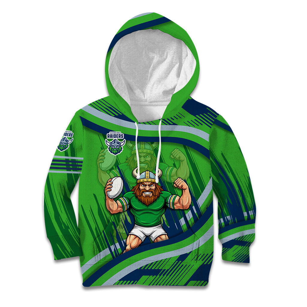 Canberra Raiders Rugby Mascot Kid Hoodie Fierce Athlete Graphic in Sports Style