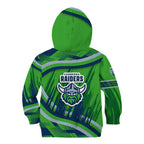 Canberra Raiders Rugby Mascot Kid Hoodie Fierce Athlete Graphic in Sports Style