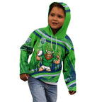 Canberra Raiders Rugby Mascot Kid Hoodie Fierce Athlete Graphic in Sports Style