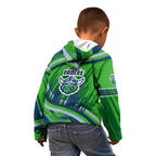 Canberra Raiders Rugby Mascot Kid Hoodie Fierce Athlete Graphic in Sports Style