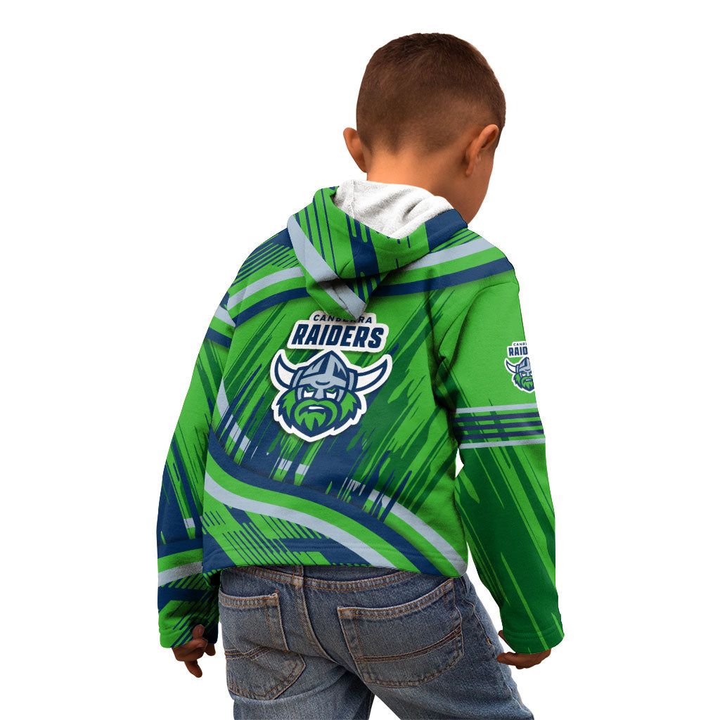 Canberra Raiders Rugby Mascot Kid Hoodie Fierce Athlete Graphic in Sports Style