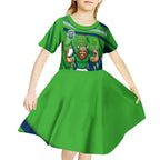 Canberra Raiders Rugby Mascot Kid Short Sleeve Dress Fierce Athlete Graphic in Sports Style