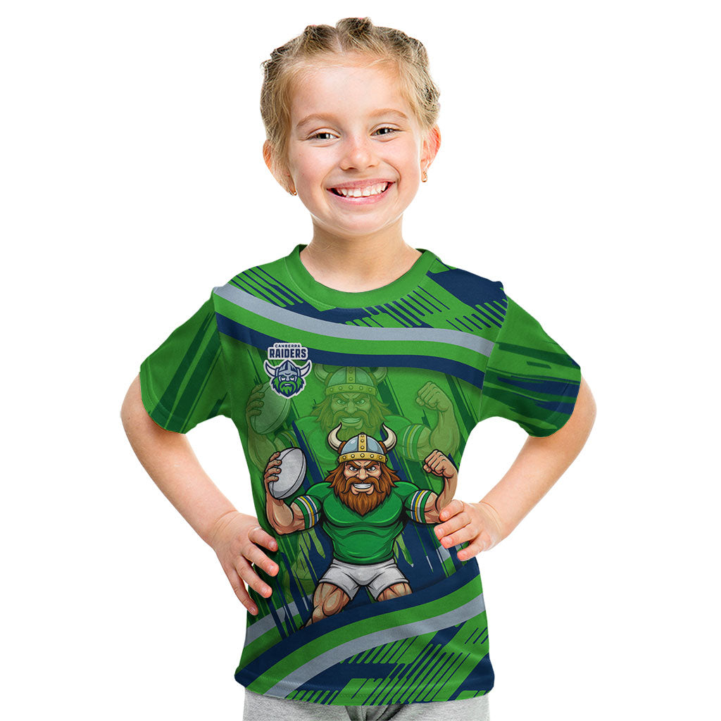 Canberra Raiders Rugby Mascot Kid T Shirt Fierce Athlete Graphic in Sports Style