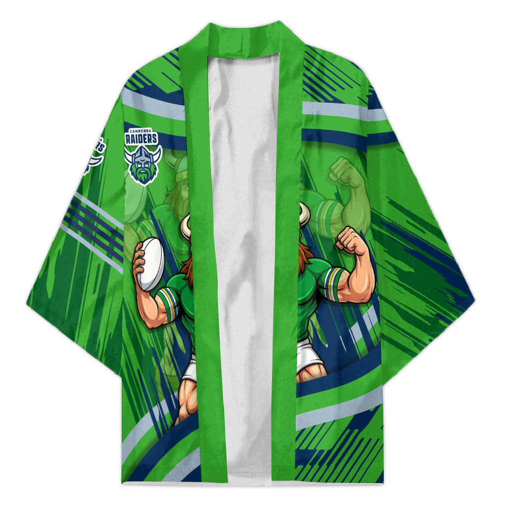 Canberra Raiders Rugby Mascot Kimono Fierce Athlete Graphic in Sports Style