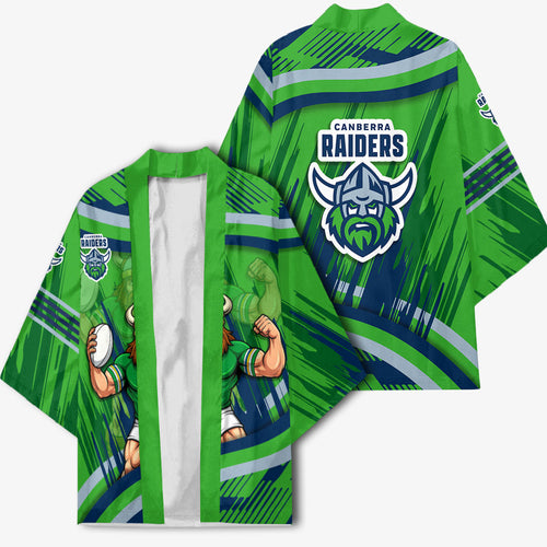 Canberra Raiders Rugby Mascot Kimono Fierce Athlete Graphic in Sports Style