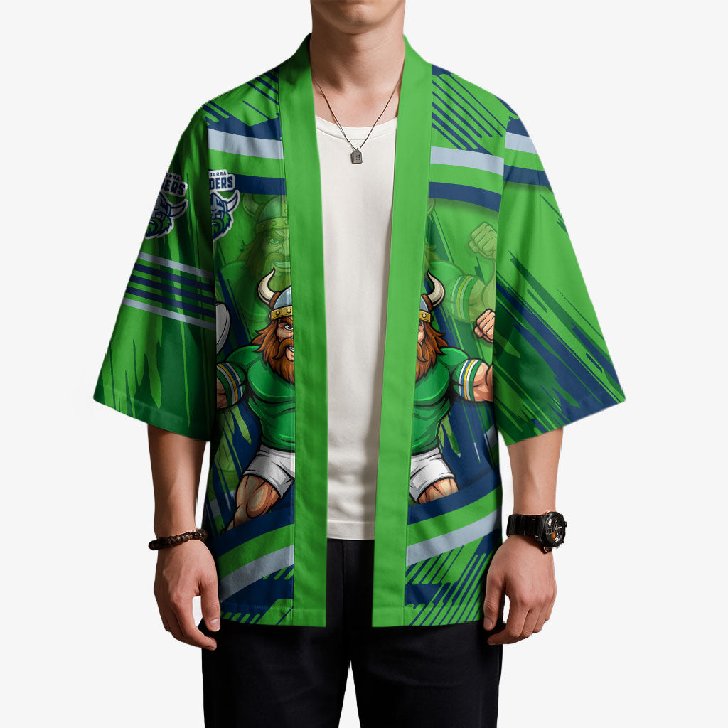 Canberra Raiders Rugby Mascot Kimono Fierce Athlete Graphic in Sports Style