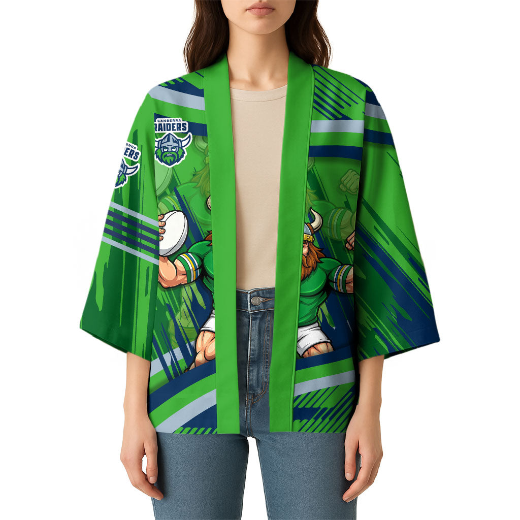 Canberra Raiders Rugby Mascot Kimono Fierce Athlete Graphic in Sports Style