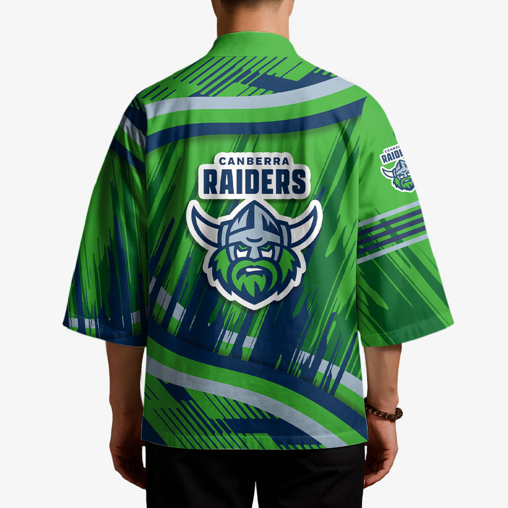 Canberra Raiders Rugby Mascot Kimono Fierce Athlete Graphic in Sports Style