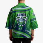 Canberra Raiders Rugby Mascot Kimono Fierce Athlete Graphic in Sports Style