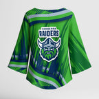 Canberra Raiders Rugby Mascot Kimono Sleeve Blouse Fierce Athlete Graphic in Sports Style