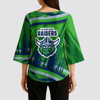 Canberra Raiders Rugby Mascot Kimono Sleeve Blouse Fierce Athlete Graphic in Sports Style