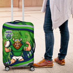 Canberra Raiders Rugby Mascot Luggage Cover Fierce Athlete Graphic in Sports Style