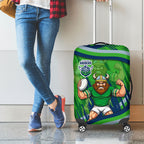 Canberra Raiders Rugby Mascot Luggage Cover Fierce Athlete Graphic in Sports Style
