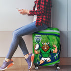 Canberra Raiders Rugby Mascot Luggage Cover Fierce Athlete Graphic in Sports Style