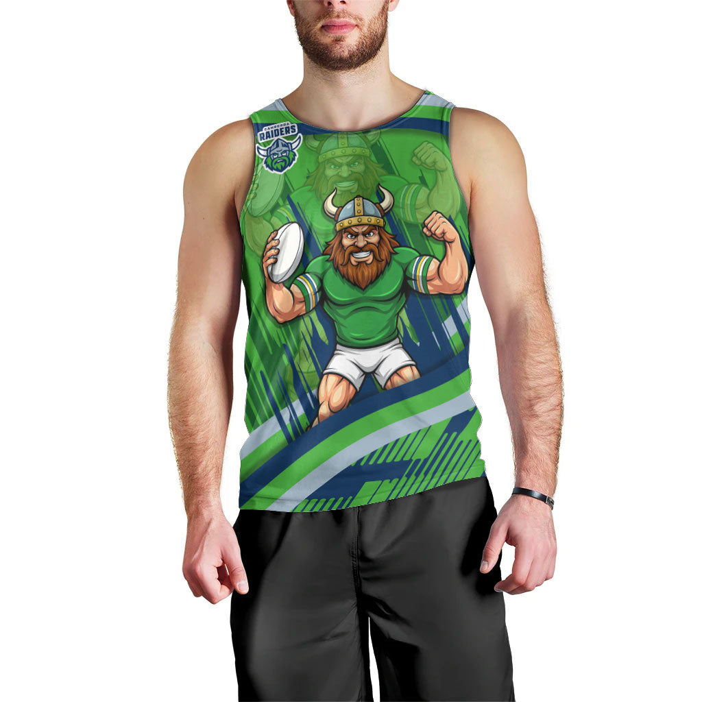 Canberra Raiders Rugby Mascot Men Tank Top Fierce Athlete Graphic in Sports Style