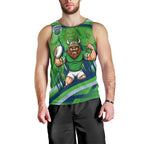 Canberra Raiders Rugby Mascot Men Tank Top Fierce Athlete Graphic in Sports Style