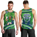 Canberra Raiders Rugby Mascot Men Tank Top Fierce Athlete Graphic in Sports Style