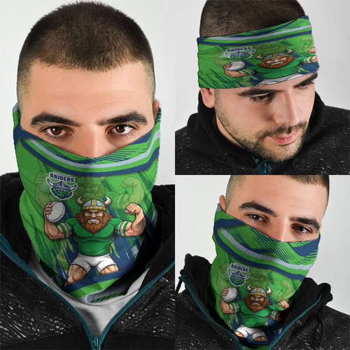 Canberra Raiders Rugby Mascot Neck Gaiter Fierce Athlete Graphic in Sports Style