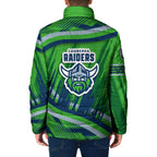 Canberra Raiders Rugby Mascot Padded Jacket Fierce Athlete Graphic in Sports Style