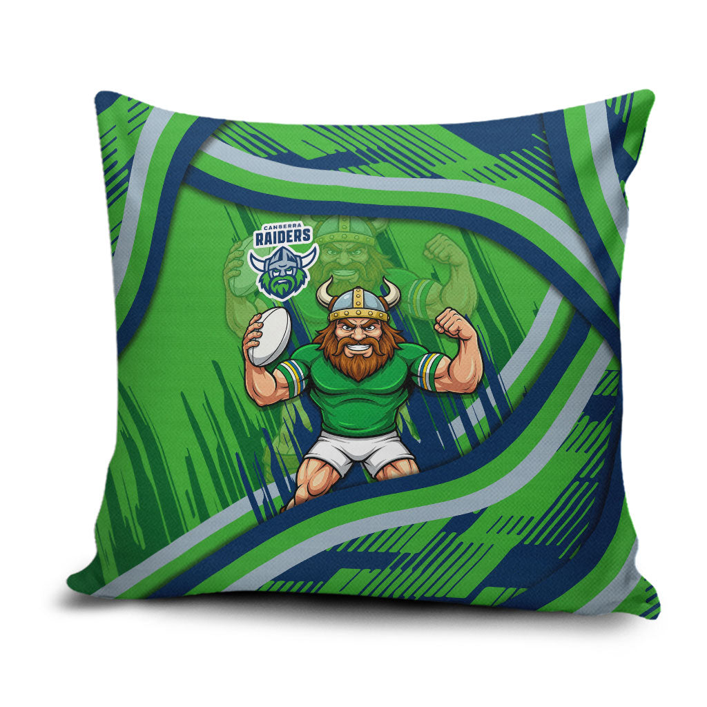 Canberra Raiders Rugby Mascot Pillow Cover Fierce Athlete Graphic in Sports Style