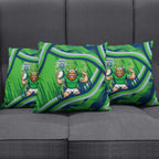Canberra Raiders Rugby Mascot Pillow Cover Fierce Athlete Graphic in Sports Style