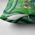 Canberra Raiders Rugby Mascot Pillow Cover Fierce Athlete Graphic in Sports Style