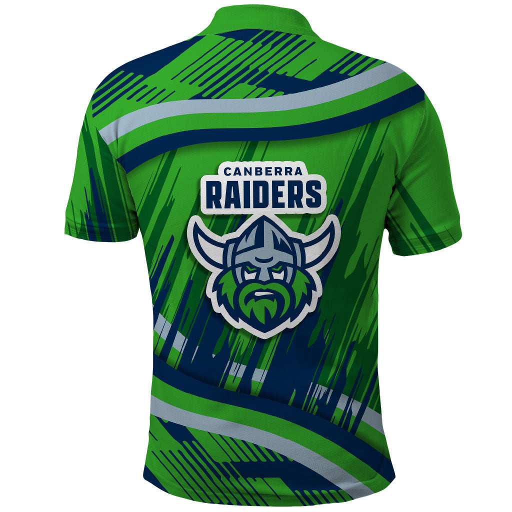 Canberra Raiders Rugby Mascot Polo Shirt Fierce Athlete Graphic in Sports Style