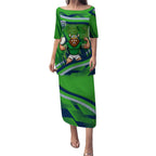 Canberra Raiders Rugby Mascot Puletasi Fierce Athlete Graphic in Sports Style