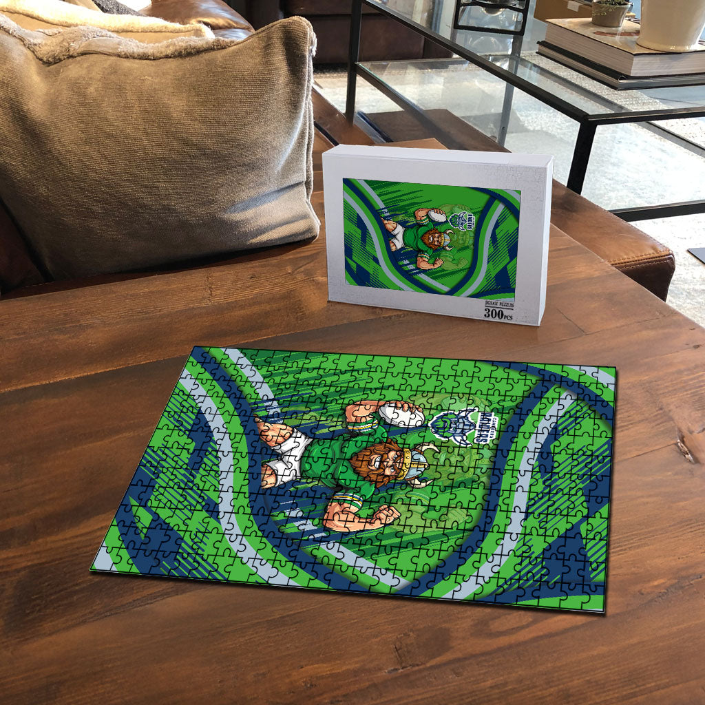 Canberra Raiders Rugby Mascot Puzzle Fierce Athlete Graphic in Sports Style