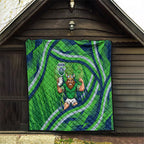 Canberra Raiders Rugby Mascot Quilt Fierce Athlete Graphic in Sports Style