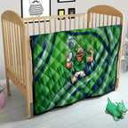Canberra Raiders Rugby Mascot Quilt Fierce Athlete Graphic in Sports Style