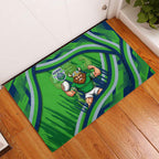 Canberra Raiders Rugby Mascot Rubber Doormat Fierce Athlete Graphic in Sports Style