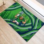 Canberra Raiders Rugby Mascot Rubber Doormat Fierce Athlete Graphic in Sports Style